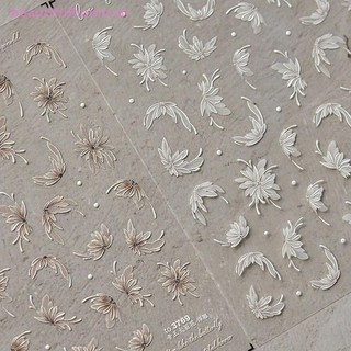 [Beautifulhome] Dainty Dahlia Shape Miếng Dán Móng Tay Lập Thể Giảm Móng Tay Decal Trang Trí DIY Tăng Cường Keo Dán [vẻ Đẹp]