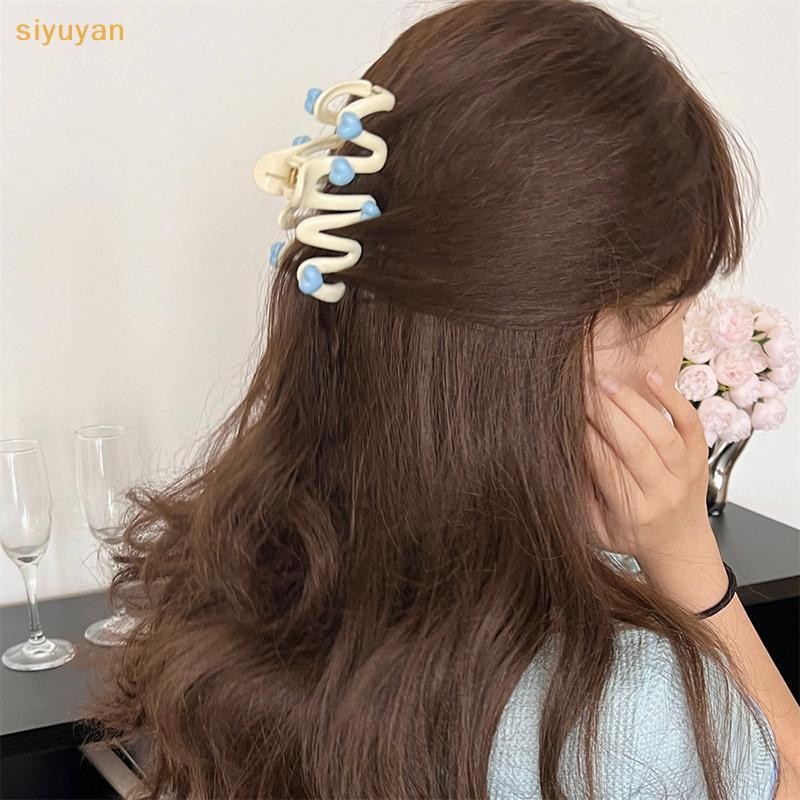 Siyuyan Dễ Thương Đơn Giản Sóng Trái Tim Ngọt Ngào Đa Năng Lớn Kẹp Tóc Nữ Bé Gái Kẹp Thời Trang Phụ Kiện Tóc Quà Tặng VN
