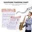 Biểu đồ ngón tay Saxophone CHEESELY, Hướng dẫn cơ bản về nguồn cung cấp Saxophone Sơ đồ hợp âm Saxophone, Bàn so sánh bài tập bằng giấy tráng di động