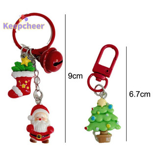 [Keepcheer] Móc khóa Giáng sinh dễ thương Phim hoạt hình Ông già Noel Người tuyết Mặt dây chuyền Vòng chìa khóa Ba lô Phụ kiện trang trí Quà tặng năm mới Giáng sinh [Mới]