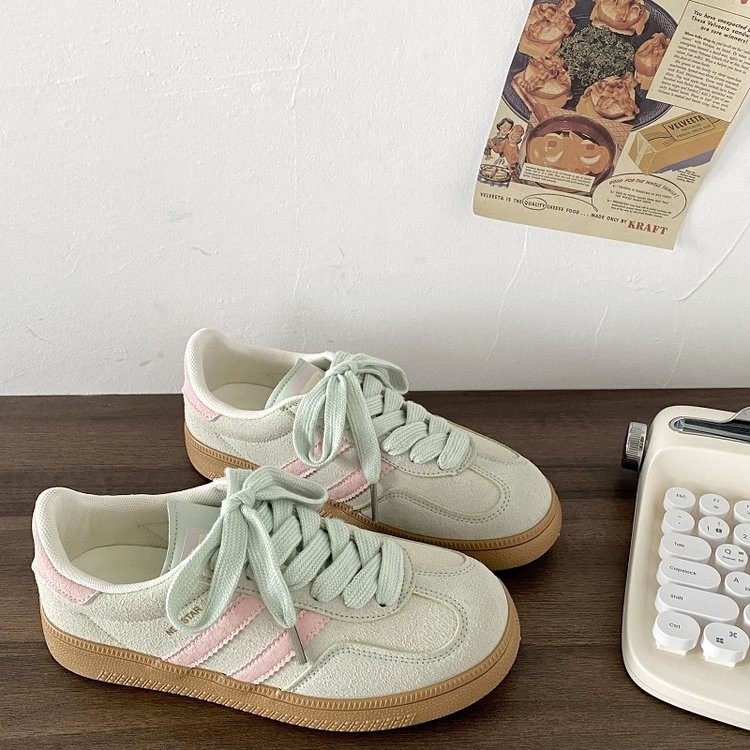 Thời trang Hàn Quốc Cổ Điển Retro tất cả phù hợp với giày thể thao thường ngày đế dày mùa thu phong cách mới chống trượt chống mài mòn Giày thể thao nhẹ thoải mái giày trắng nhà máy Giá Sỉ