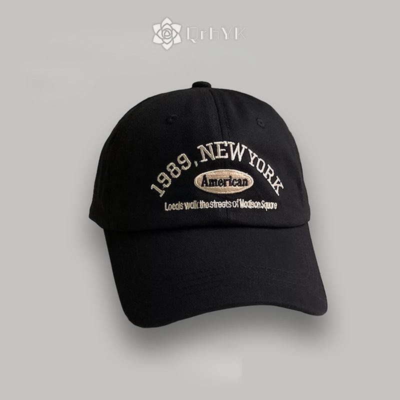 Qrhyk Có Thể Điều Chỉnh Bóng Chày Đôi Nam Nữ Hàn Quốc Hip Hop Thời Trang Mới Unisex Topi Mũ