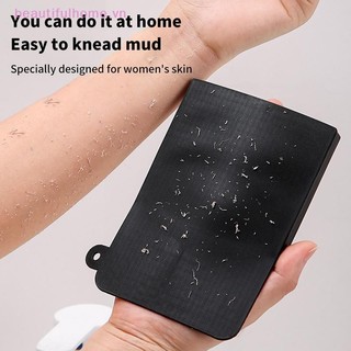 [Beautifulhome] Gel Silica Đen Không Đau Tẩy Tế Bào Chết Tắm Tròn Đồ Dùng Tắm Hộ Gia Đình Chà Mạnh Lưng Tro Chà Bùn Tẩy Tế Bào Chết Găng Tay Bàn Chải [Làm Đẹp]