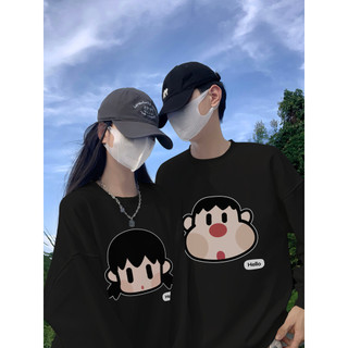 Thu Đông 2025 plus Lông Cừu Dày Cặp Đôi Dài Tay Áo hoodie Nữ Instagram Triều Mặc Áo Len Nam