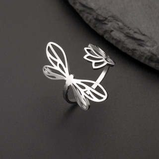 SKYRIM Dragonfly Mở Vòng Điều Chỉnh Thời Trang Cổ Điển Thanh Lịch Nữ Trang Sức