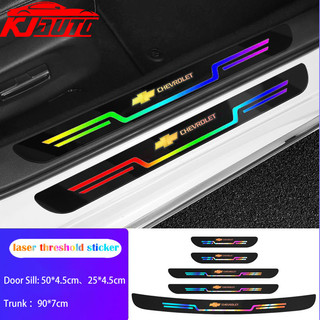 Mới Chevrolet Laser Ngưỡng Xe Miếng Dán Bảo Vệ Nhiều Màu Sắc Phản Quang Cửa Ô Tô Chống Trầy Xước Miếng Dán Cho Cruze Spin Onix Omega Sonic Aveo Captiva Spark Tracker