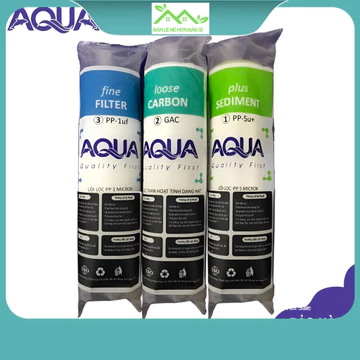 [COMBO 6]Lõi lọc nước thô AQUA số 1-2-3 ( tặng kèm tay vặn) gồm 2 lõi 1,2 lõi 2 và 2 lõi 3