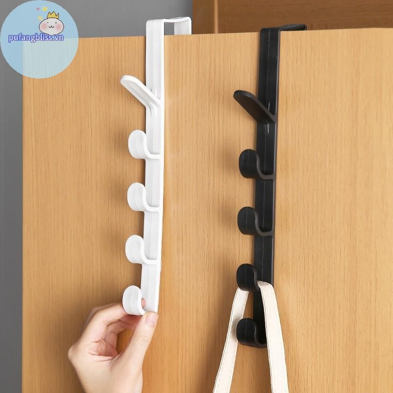Pufangbliss Fivesegment Móc Cửa Túi Khăn Tóc Liền Mạch Giá Đỡ Nhà Phòng Ngủ Tổ Chức Bảo Quản Nhựa Màu Nguyên Chất Giá VN