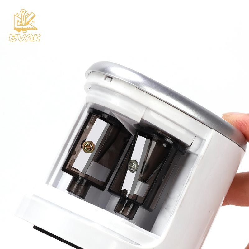 Alittlesetrtu 2 Chiếc Đa Năng Tự Động Đôi Lỗ Điện Bút Chì Mài Lưỡi Dự Phòng Văn Phòng Tại Nhà Bút Chì Nghệ Thuật Vẽ Đồ Dùng VN