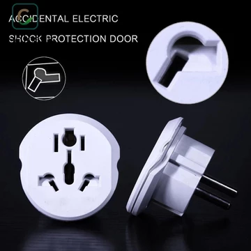 COOLCELLS Bộ chuyển đổi phích cắm điện chất lượng cao Châu Âu Cắm điện đa năng 2 ổ cắm Pin tròn Ổ cắm tường điện AU UK CN US sang EU Cắm