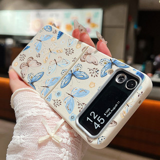Ốp Họa Tiết Bướm Cho Samsung Galaxy Z Flip7 Flip6 Flip5 Flip4 Flip3 Flip 7 6 5 4 3 5G Họa Tiết Da Mềm TPU Gấp Điện Thoại