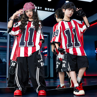 Áo Hip Hop Cho Bé Gái Đồ Nhảy Cho Đồ Nhảy Hiện Đại Bé Trai Trẻ Em Set Đồ Dance Đồ Biểu Diễn Cho Đồ Nhảy Zumba