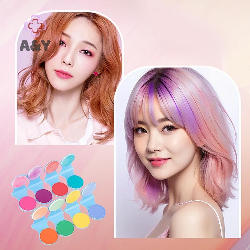 Phấn Tóc Tạm Thời A & Y Trang Điểm Màu Tóc Có Thể Giặt Được Cho Sự Kiện Thể Thao Halloween Cosplay Lễ Hội Thuốc Nhuộm Tóc Một Phần.