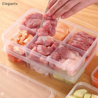 EGN Trong Suốt 6 Lưới Hộp Bảo Quản Tủ Lạnh Dung Tích Lớn Hộp Bảo Quản Thịt Thực Phẩm Dụng Cụ Nhà Bếp N
