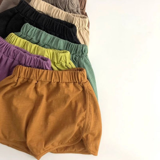 Trẻ Em Mùa Hè Quần Short Mỏng Phiên Bản Hàn Quốc Bé Trai Bé Gái Trẻ Em Màu Trơn Quần Thắt Lưng Co Giãn