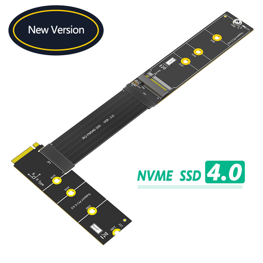 JMT Nâng Cấp 90 / 180 / 270 Độ M.2 M Key NVME SSD Cáp Nối Dài Cho M.2 NVME 2230 2242 2260 2280 Đến 2280 Cáp SSD