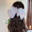 Nơ Tóc AWNGD, Kẹp Tóc Nơ Lớn Màu Trơn, Voan Thời Trang Thanh Lịch Shimmering Lưới Lò Xo Kẹp Kẹp Cho Bé Gái Nữ