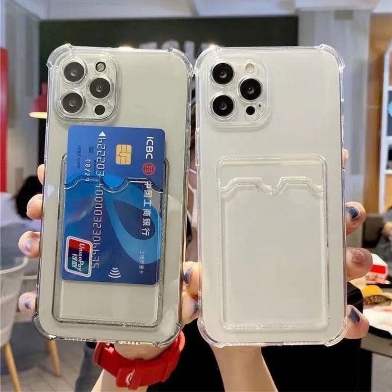 Ốp Trong Suốt Cho Huawei Y7P Y9 Y7 Prime 2019 Y9S Y7a P40 Pro Nova 9 10 se Y61 Y90 Y70 honor 9X Pro Ốp Điện Thoại Có Vỏ Đựng Thẻ Ảnh