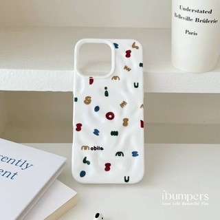 ibumpers Ốp Điện Thoại iPhone Hàn Quốc Dễ Thương Nhiều Màu Sắc Họa Tiết Tiếng Anh Cho IPhone 11 12 13 14 15 16 Pro Max Ốp Lưng Thiên Thạch Màu Kẹo Silicon Mềm Chống Sốc