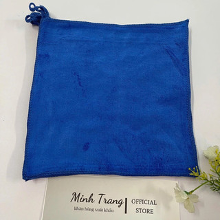 GIÁ RẺ Khăn đa năng 25x25làm nail làm móng lau ô tô bàn kính (hình vuông có móc treo) Sợi microfiber