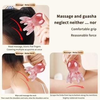 ELBBKG Nhựa Bạch Tuộc Massage Lược Kinh Tuyến Cạo Da Đầu Châm Cứu Massage Gua Sha Lược Massage Giảm Mệt Mỏi Massage Mới
