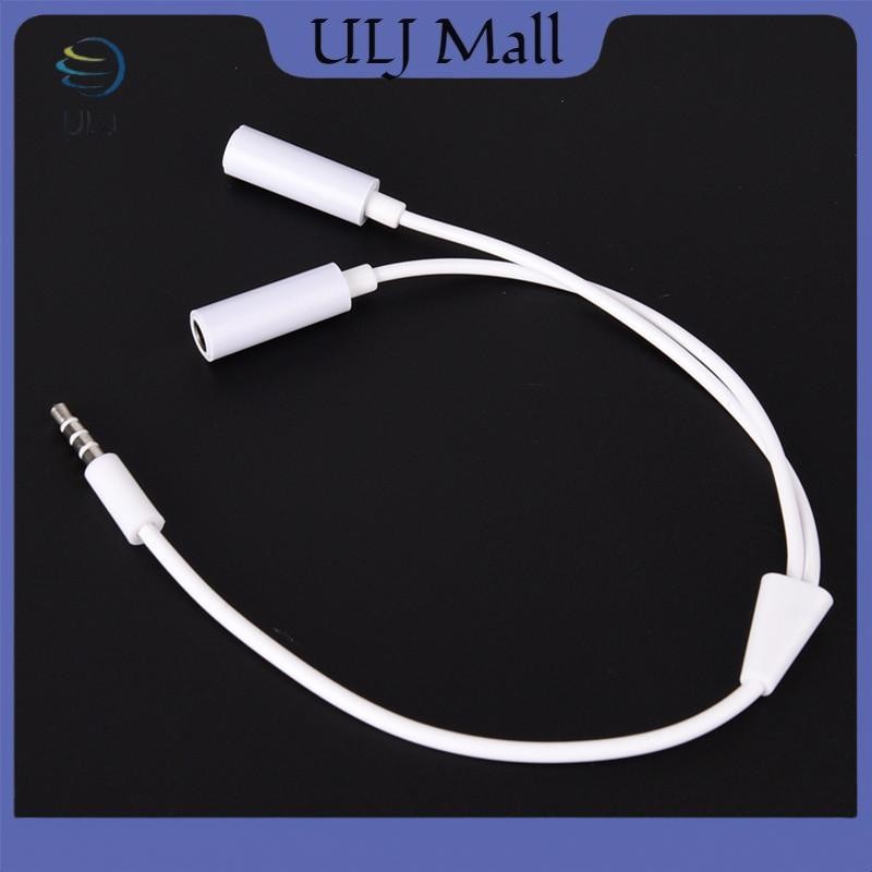 ULJ 3.5mm AUX Audio Mic Splitter Cáp Tai nghe Bộ chuyển đổi tai nghe Nam sang Nữ.
