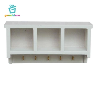 Gamchiano 1: 12 Tủ Bếp Nhà Búp Bê, Kệ Treo Tường Bằng Gỗ, Đồ Chơi Nội Thất Nhà Búp Bê,