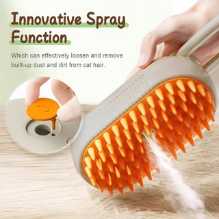 Bàn chải hơi nước cho mèo Bàn chải hơi nước cho thú cưng 3 trong 1 Lược chải hơi nước cho thú cưng có thể sạc lại để mát xa và làm sạch rụng tóc cho thú cưng Lược tẩy lông đa chức năng silicon