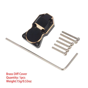 Đồng Bánh Xe Trung Tâm Đối Trọng Adapter Lái Knuckles Diff Cover Cho Trục SCX24 AXI90081 1 / 24 RC Xe Bánh Xích Màu Đen