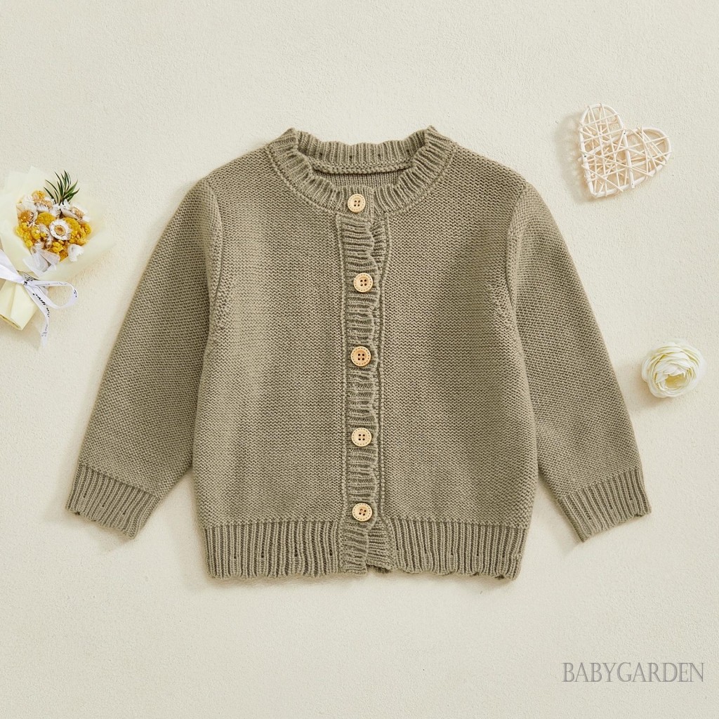 / / -3 tuổi bé trai / bé gái Cardigan dài tay Nút đóng rắn ấm áp mùa đông Quần áo len