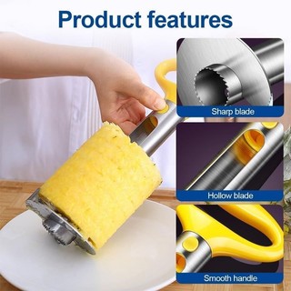 Dụng cụ cắt và lát dứa Dụng cụ cắt dứa nâng cấp Dụng cụ gọt vỏ dứa trái cây bằng thép không gỉ Dụng cụ cắt lát Corer Dụng cụ nhà bếp 1 cái 2 chiếc 3 chiếc nhựa ABS vải chống trượt an toàn