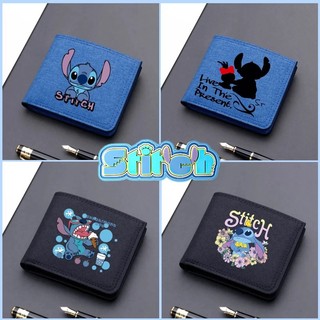 Mới Stitch Ví Vải Di Động Có Thể Gập Lại Ví Hoạt Hình Thẻ Ngân Hàng Đồng Xu Dây Kéo Ví Quà Tặng Sinh Nhật Trẻ Em
