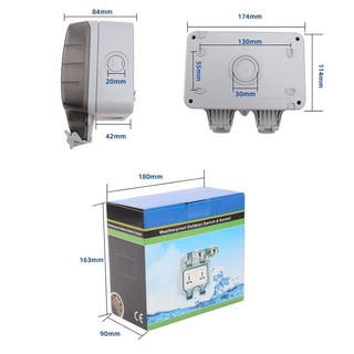 SUBOGDG Ổ ĐIỆN NGOÀI TRỜI CHỐNG NƯỚC IP66