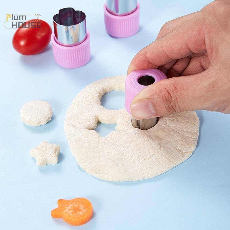 PlumHOUSE Rau Củ Quả Cắt Hoa Thép Không Gỉ Hoa Hình Hoạt Hình Khuôn Bánh Bánh Quy Cắt Khuôn Nhà Bếp Dụng Cụ Cắt Cookie VN