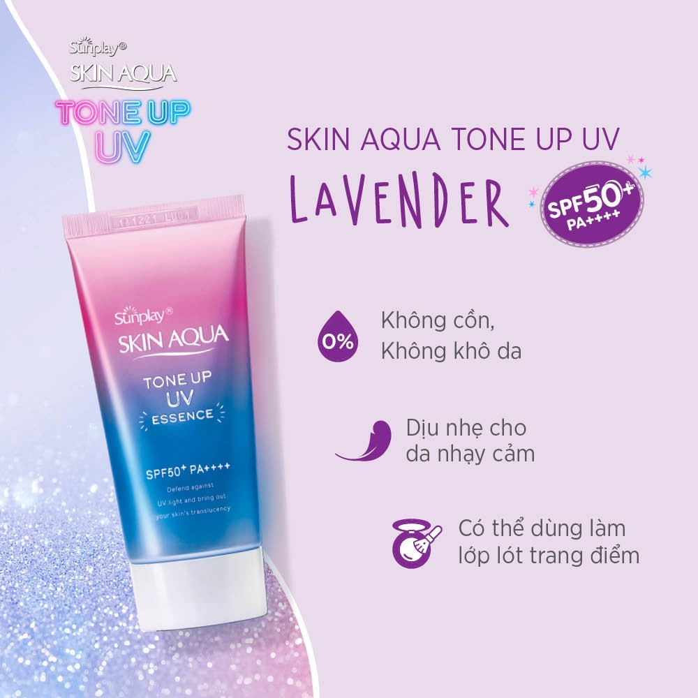 Kem chống nắng hiệu chỉnh sắc da nâng tông Skin Aqua Tone Up Essence, Tuýp lớn 80g