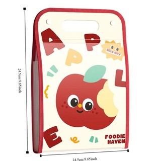 Túi đựng hồ sơ MEGOCE, Hộp giấy kiểm tra di động A4 dung tích lớn, Phân loại quà tặng Túi Accordion dọc nhiều lớp