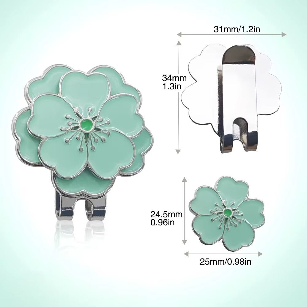 LACYES Golf Cap Clip, Từ Tính Bền Kim Loại Đánh Dấu Bóng Golf, Mũ Thể Thao Hai Kiểu Vị Trí Bóng Trang Trí Mũ Golf Marker Nữ Cô Gái