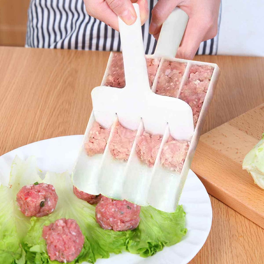 Khuôn Làm Thịt Viên 3 Ngăn Chống Dính Kèm Muỗng Chia Tiện Lợi