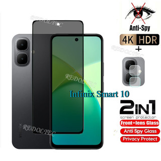 Infinix Smart 10 Kính Cường Lực Riêng Chống Gián Điệp Full Cover Bảo Vệ Màn Hình Chống Peek 2in1 Privacns Bảo Vệ Infinix Smart10
