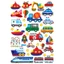 Decal dán tường ô tô các loại cho bé - Tranh dán tường (4 hình to và 4 hình nhỏ) gổm 2 tờ 32*43