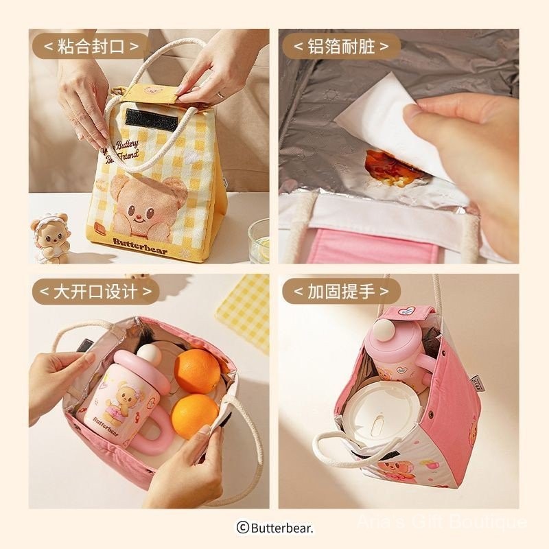 Túi Đựng Đồ Ăn Trưa Cách Nhiệt Aria - Phù Hợp Cho Bà Nội Trợ Và Thời Trang Modern, Túi Tote Có Hộp Cơm Trưa
