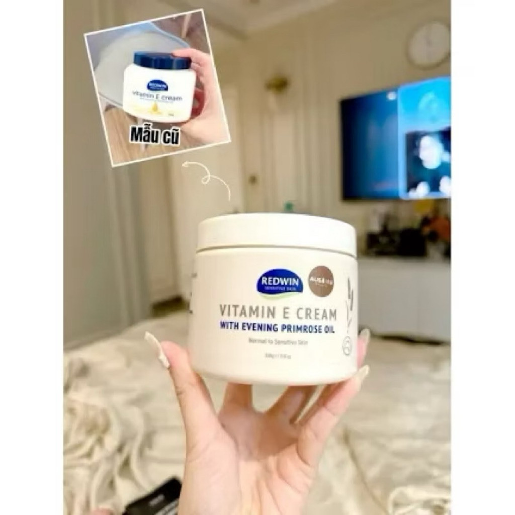 Kem dưỡng ẩm Vitamin E Redwin Úc mẫu mới 330g giúp dưỡng sáng và cấp ẩm cho da