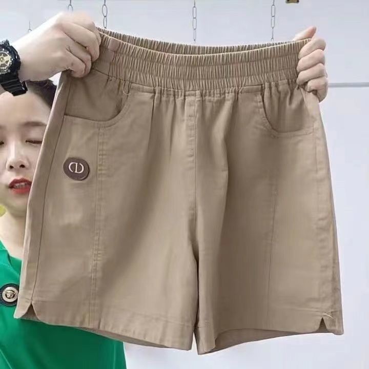Quần short cạp cao dành cho nữ, phù hợp mùa hè và mặc hàng ngày