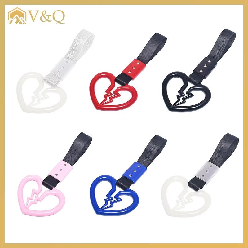 Littleloves1 Dễ Thương Hình Trái Tim Vỡ Xe Chống Tĩnh Điện Dây Đeo Trang Trí Cảnh Báo Tàu Điện Ngầm Xe Buýt Tay Cầm Xe Phía Sau Cản Trước Cảnh Báo Vòng EN