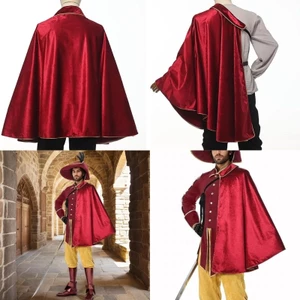 Treeling Renaissances Khăn choàng nửa vai Mũi thời trung cổ Samurai Áo choàng Halloween Cosplay