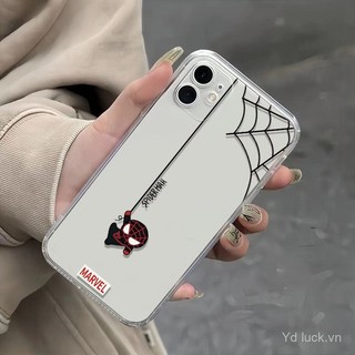 Mini Người Nhện Đơn Giản Dễ Thương Thời Trang Phong Cách Vui Vẻ Trong Suốt Ốp Lưng Điện Thoại Thích Hợp Cho iphone 16promax 16plus 15pro 15 14 13promax 12pro 11promax 11 x x xsmax Vỏ Chống Sốc