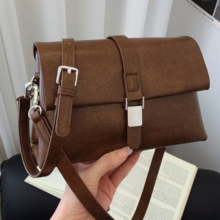 Túi đeo vai thời trang cao cấp Phong cách mới Đơn giản Retro Kelly Túi vuông nhỏ Túi Messenger