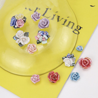DIY Handmade Phụ Kiện Trang Sức Gốm Hoa Nhỏ Bông Tai Bông Tai Bông Tai Bông Tai Phụ Kiện Tóc Chất Liệu Phụ Kiện