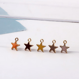 Tự Làm Handmade Phụ Kiện Trang Sức Hợp Kim Dầu Nhỏ Giọt Mặt Dây Chuyền Nhỏ Trái Tim Tình Yêu Trăng Tròn Ngôi Sao Mặt Dây Chuyền Bông Tai Chất Liệu
