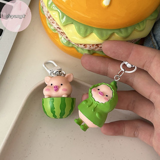 Deyangk Dễ Thương Ngộ nghĩnh Ba Chiều Heo Móc Khóa Hình Động Vật Móc Khóa Túi Điện Thoại Di Động Mặt Dây Chuyền Trang Trí Phụ Kiện VN